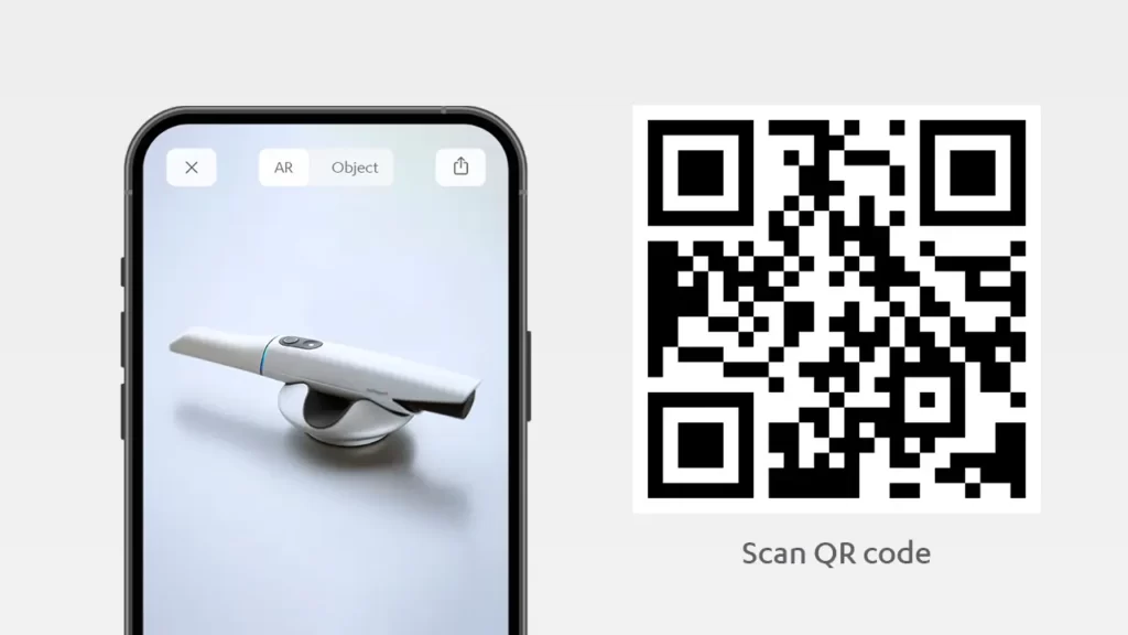 TRIOS 5 kiterjesztett valóság QR kód